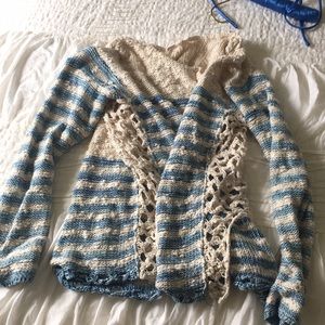 Gorgeous Free People sweater with crochet detail